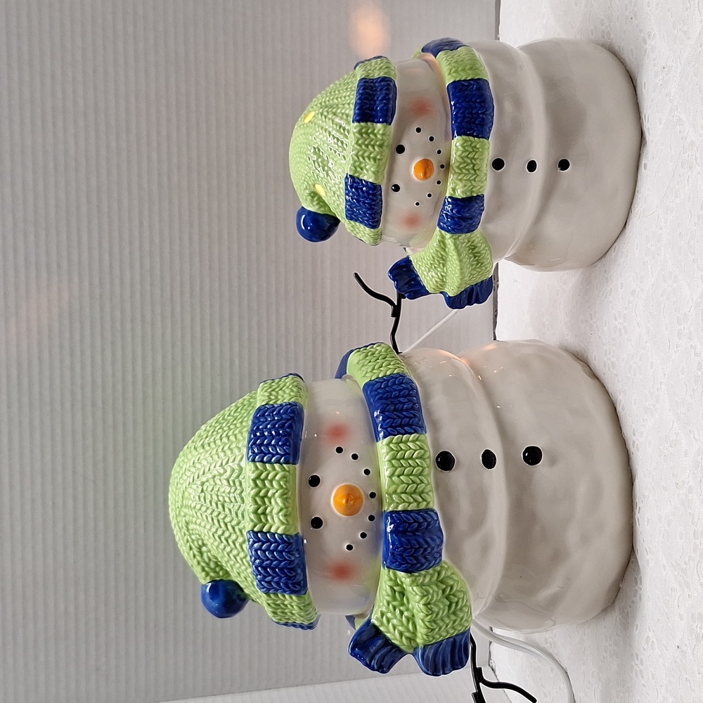 #AAJ Scentsy snowman Cookie Jar And Warmer retired 2013